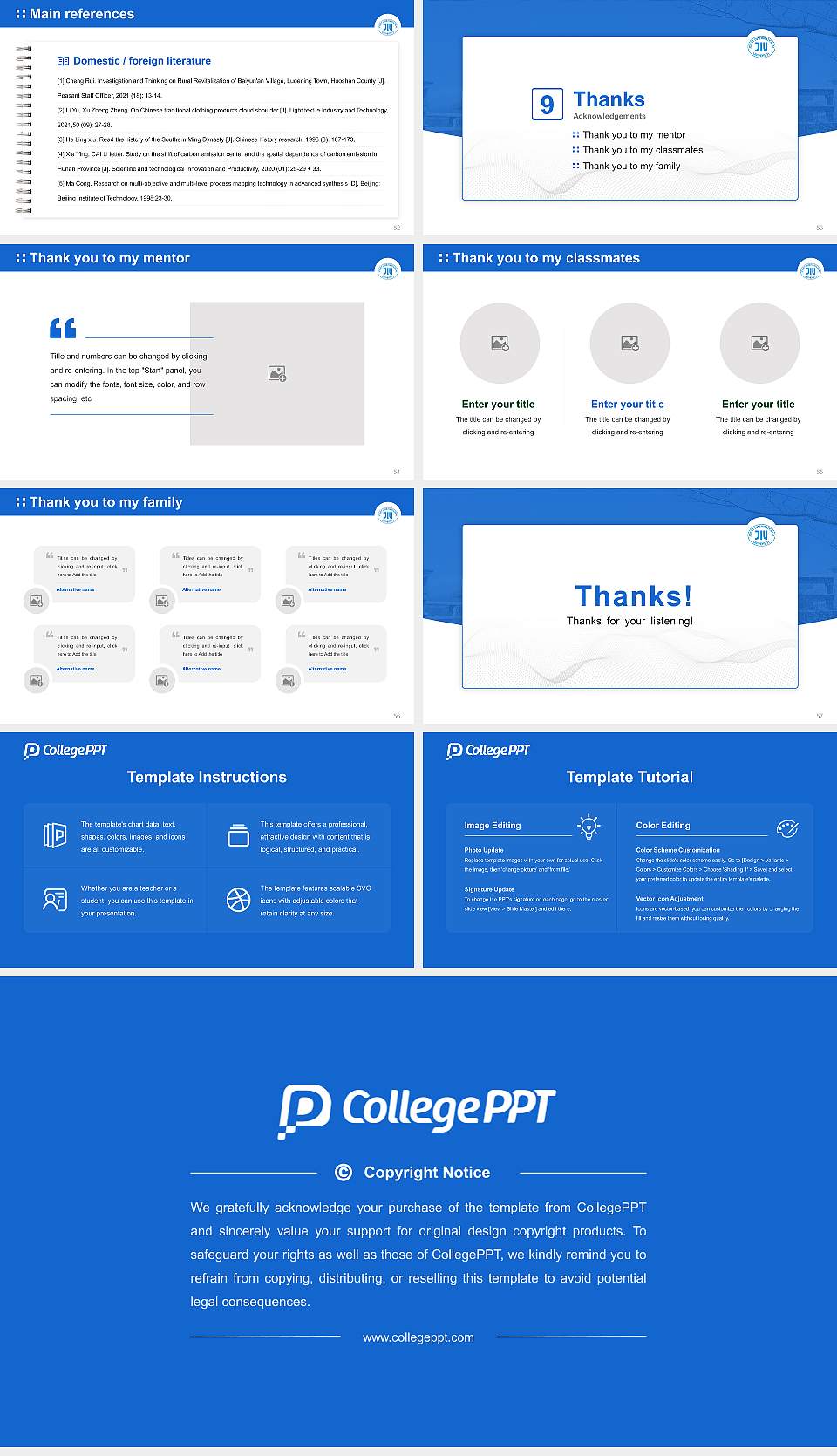 Josai International University Graduation Thesis Defense PPT Template16:9 ratio PPT effect preview image7