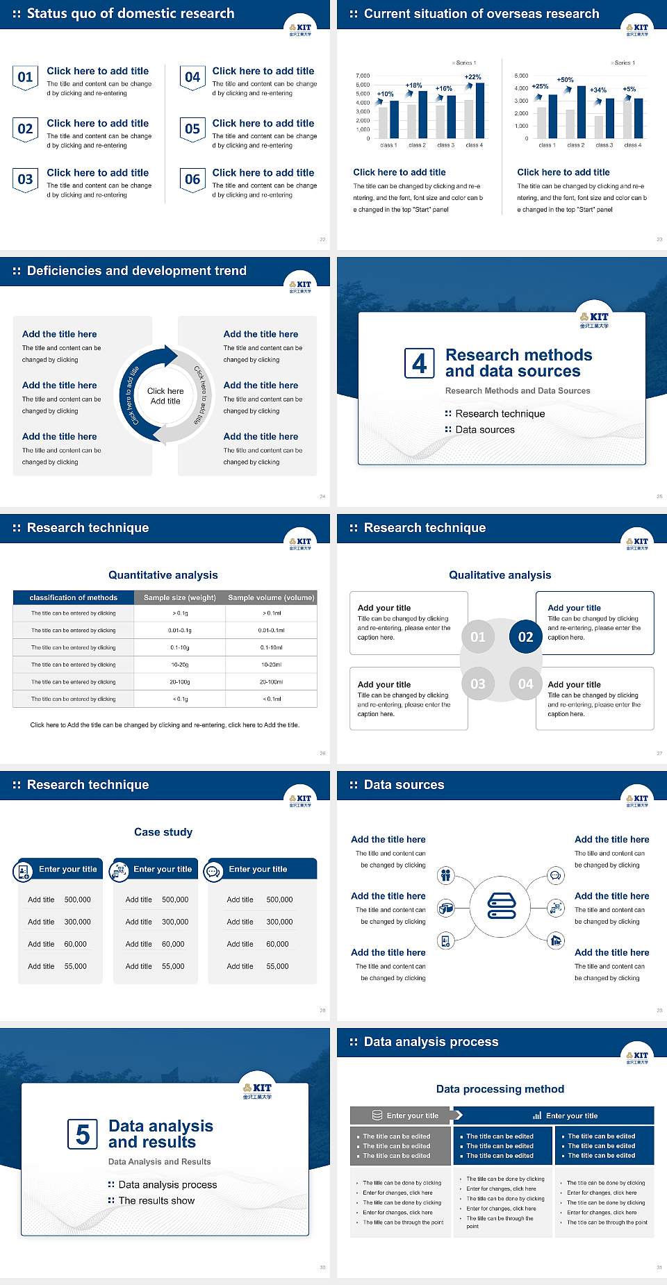 Kanazawa Institute of Technology Graduation Thesis Defense PPT Template4:3 ratio PPT effect preview image4