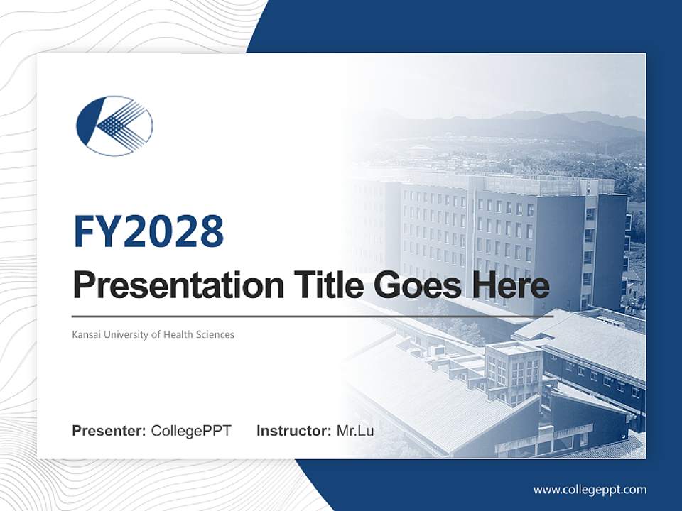 Kansai University of Health Sciences Academic Presentation/Research Findings Report PPT Template4:3 ratio PPT effect preview image5