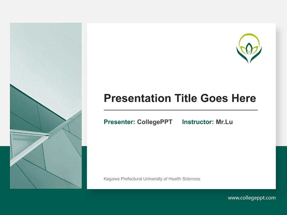 Kagawa Prefectural University of Health Sciences General Purpose PPT Template4:3 ratio PPT effect preview image6