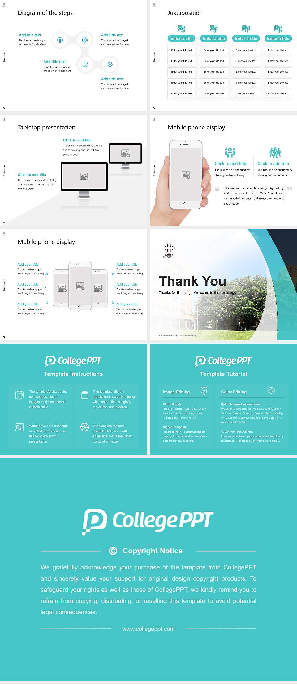 Jumonji University Competition/Entrepreneurship Contest PPT Template4:3 ratio PPT effect preview image9