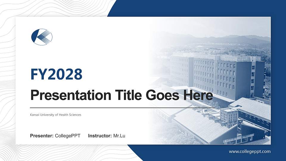 Kansai University of Health Sciences Academic Presentation/Research Findings Report PPT Template16:9 ratio PPT effect preview image