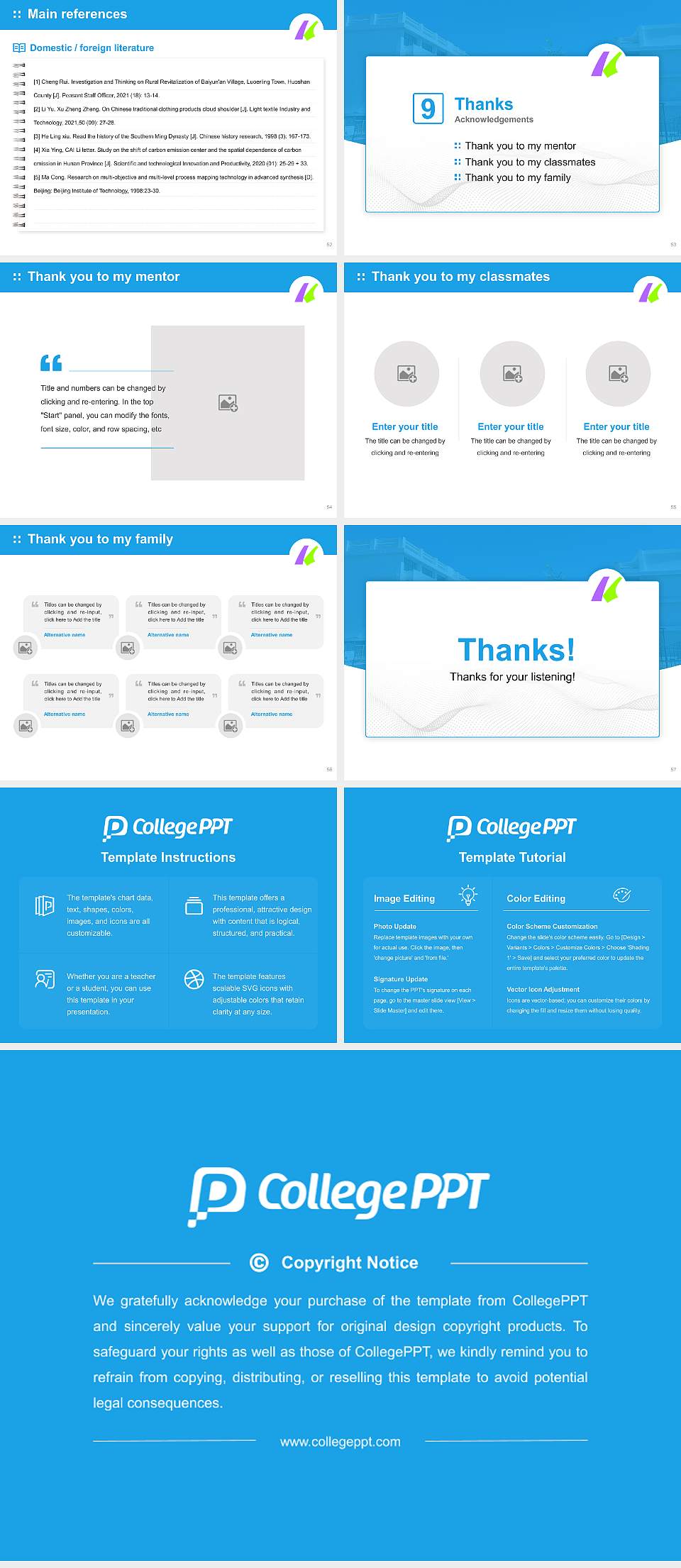 Kansai University of Nursing and Health Sciences Graduation Thesis Defense PPT Template4:3 ratio PPT effect preview image7