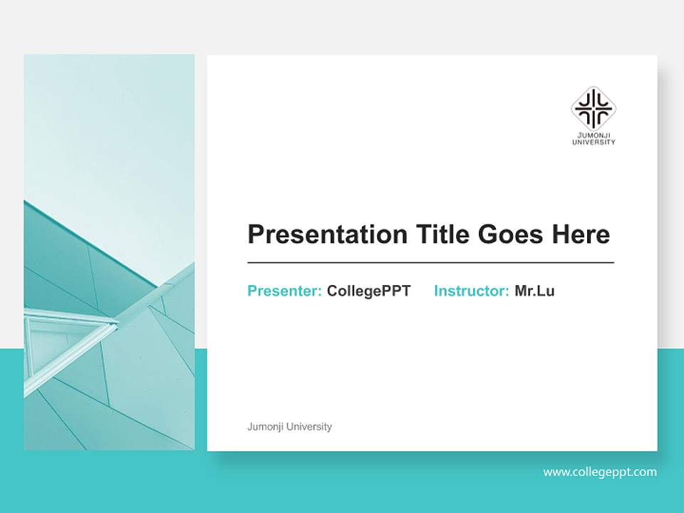 Jumonji University General Purpose PPT Template4:3 ratio PPT effect preview image6