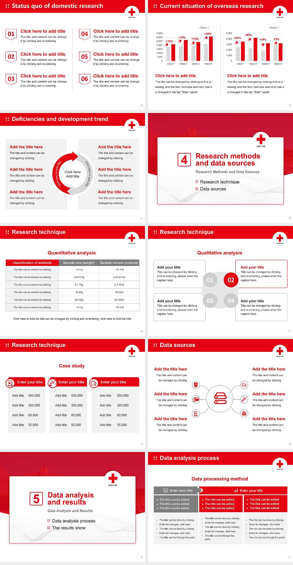 Japanese Red Cross Akita College of Nursing Graduation Thesis Defense PPT Template4:3 ratio PPT effect preview image4