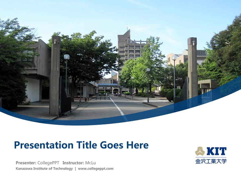 Kanazawa Institute of Technology Course/Courseware Creation PPT Template4:3 ratio PPT effect preview image5