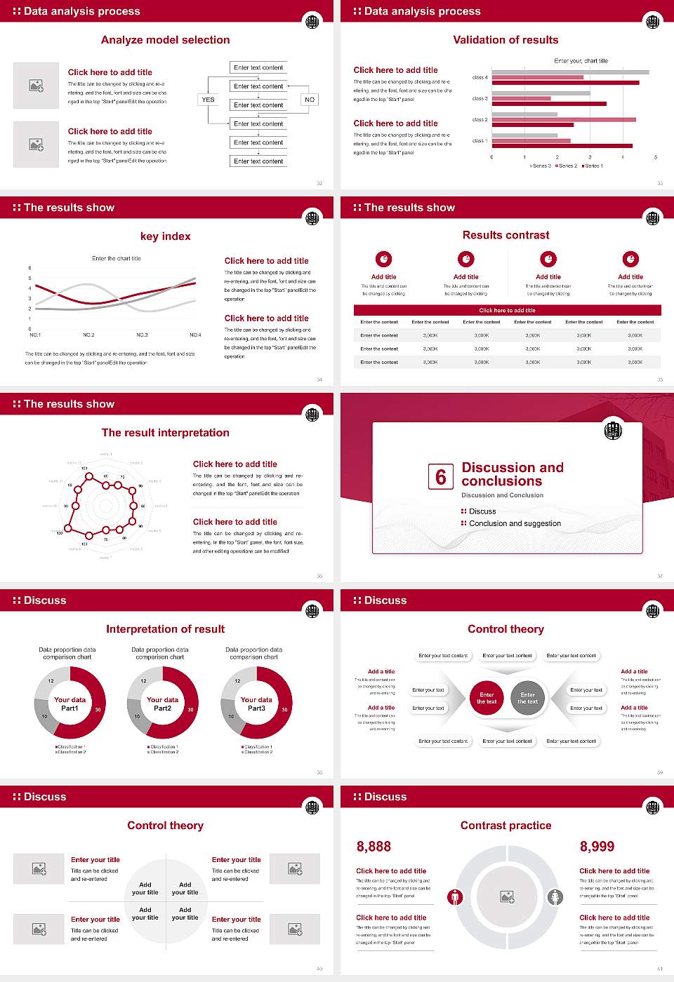 Jobu University Graduation Thesis Defense PPT Template16:9 ratio PPT effect preview image5