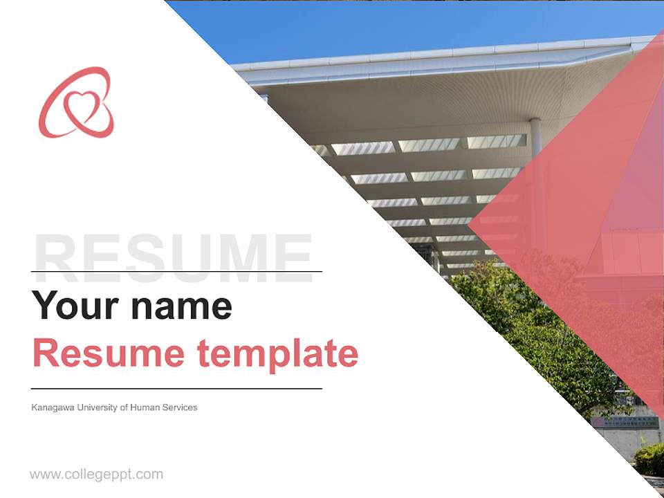 Kanagawa University of Human Services Resume PPT Template4:3 ratio PPT effect preview image5