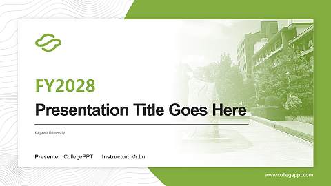 Kagawa University Academic Presentation/Research Findings Report PPT Template