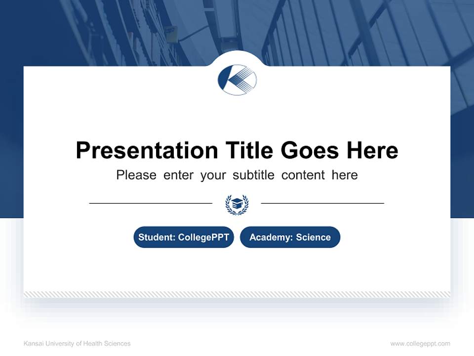 Kansai University of Health Sciences National Scholarship Defense PPT Template4:3 ratio PPT effect preview image4