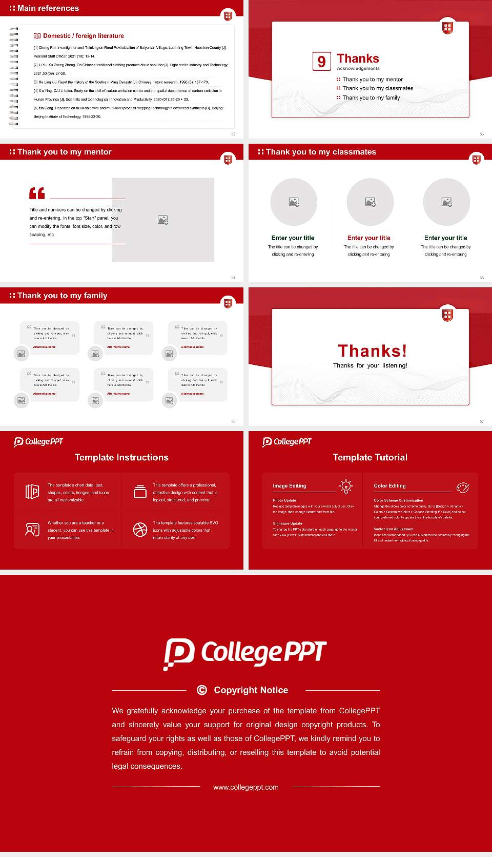 Kaetsu University Graduation Thesis Defense PPT Template16:9 ratio PPT effect preview image7