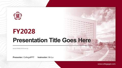 Kansai Medical University Academic Presentation/Research Findings Report PPT Template