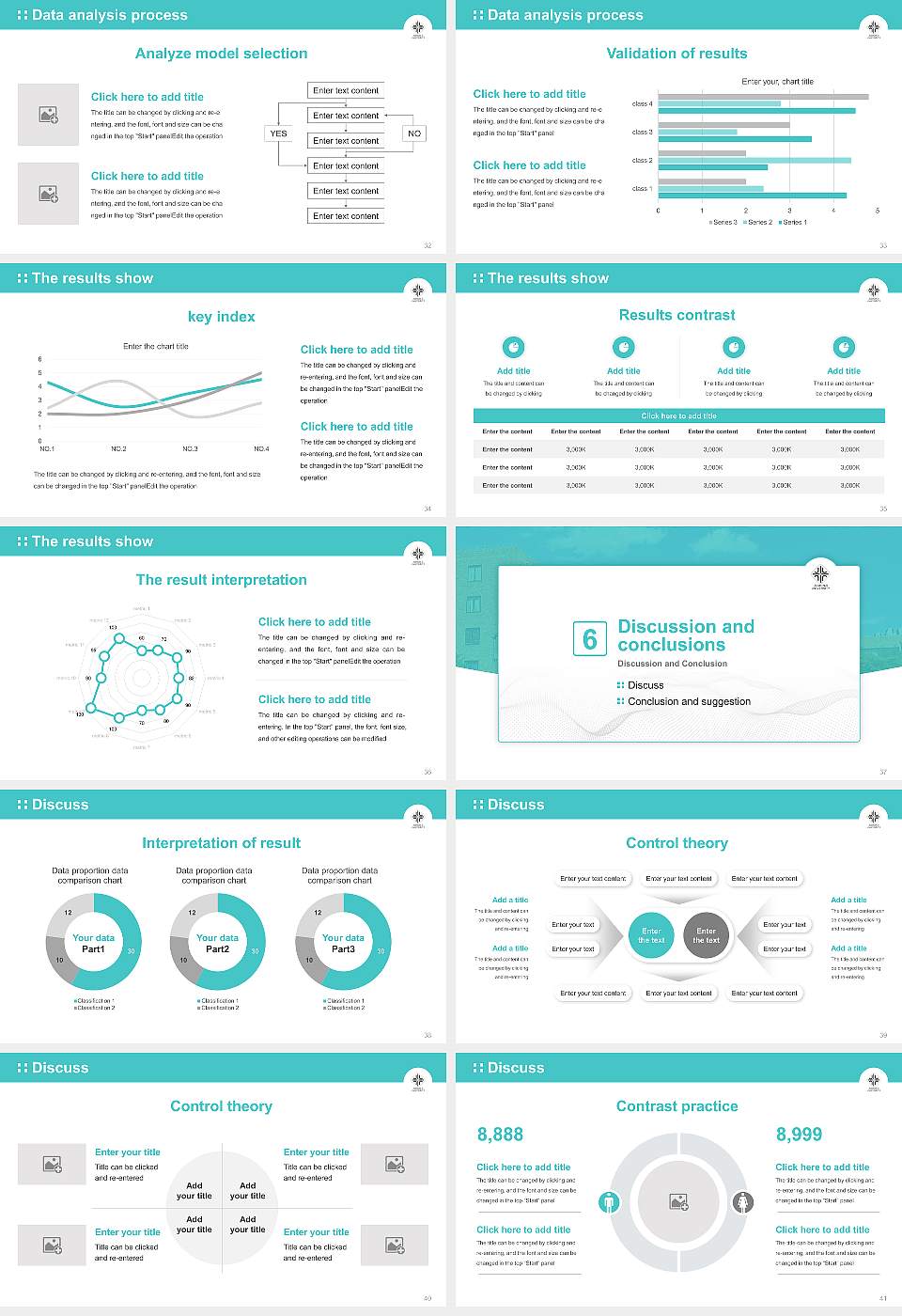 Jumonji University Graduation Thesis Defense PPT Template16:9 ratio PPT effect preview image5