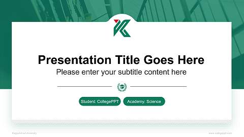 Kagoshima University National Scholarship Defense PPT Template