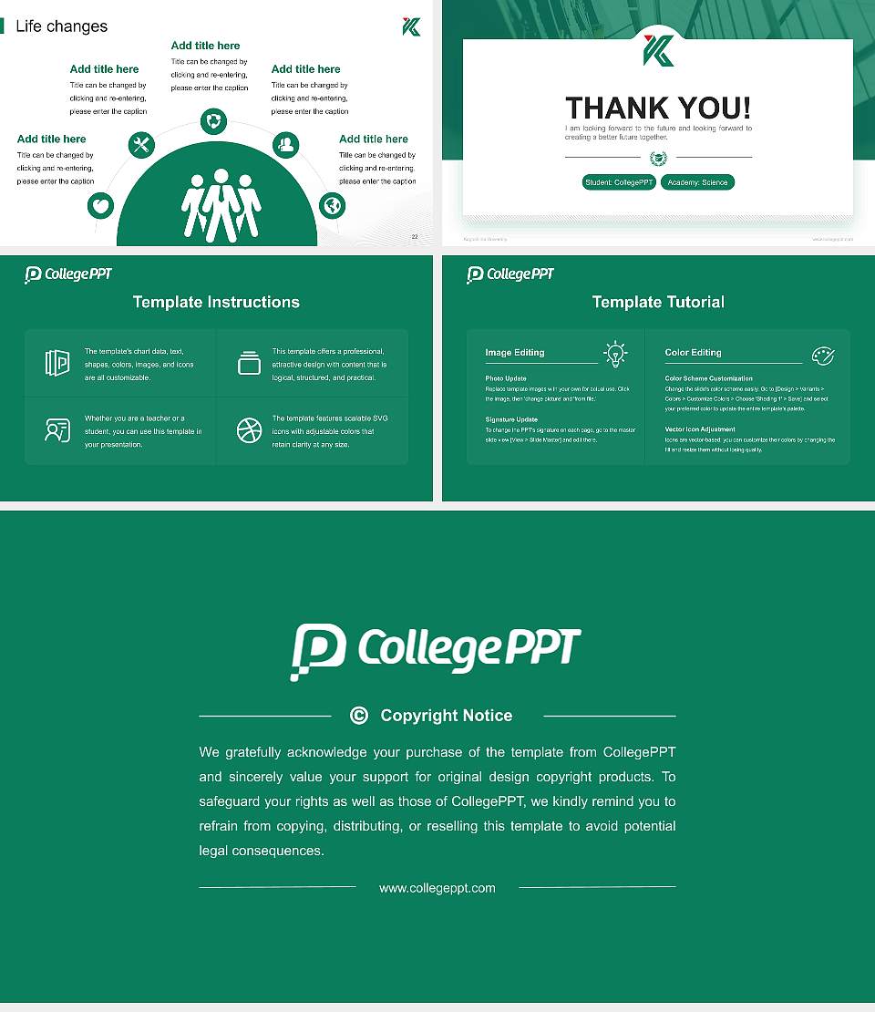 Kagoshima University National Scholarship Defense PPT Template16:9 ratio PPT effect preview image4