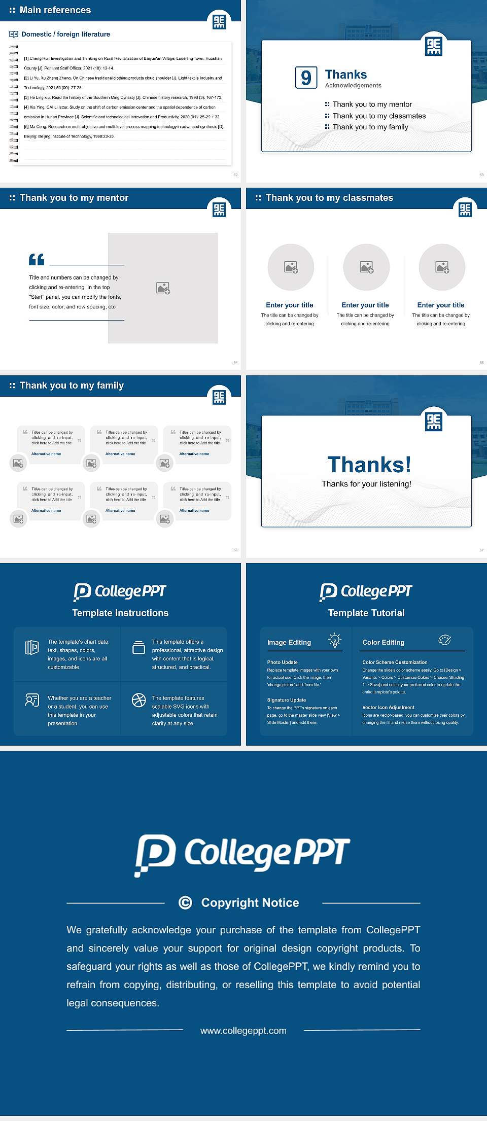 Kansai Gaidai University Graduation Thesis Defense PPT Template4:3 ratio PPT effect preview image7