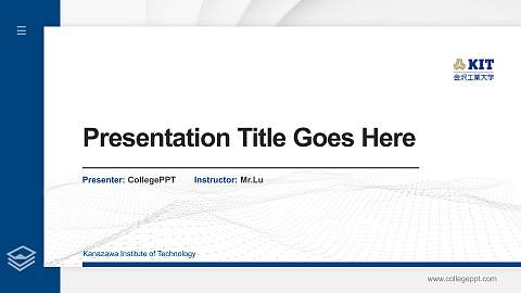 Kanazawa Institute of Technology Thesis Proposal/Graduation Defense PPT Template