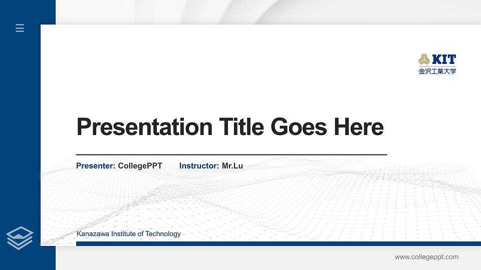 Kanazawa Institute of Technology Thesis Proposal/Graduation Defense PPT Template16:9 ratio PPT effect preview image