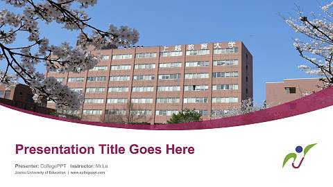 Joetsu University of Education Course/Courseware Creation PPT Template