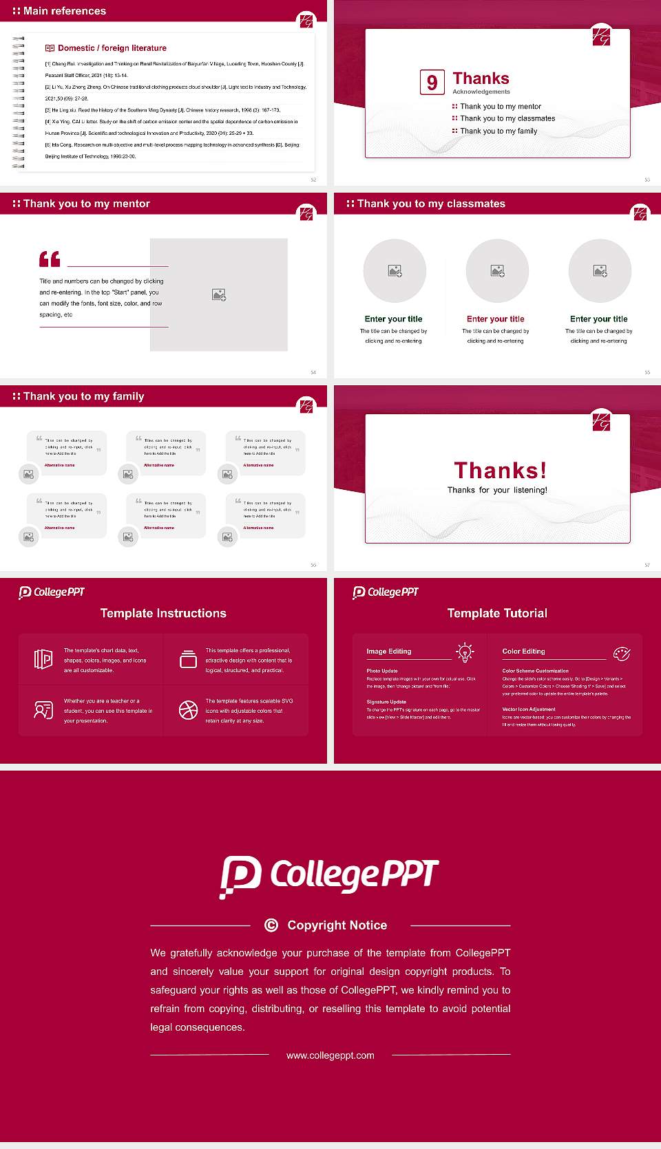 Kanazawa Gakuin University Graduation Thesis Defense PPT Template16:9 ratio PPT effect preview image7