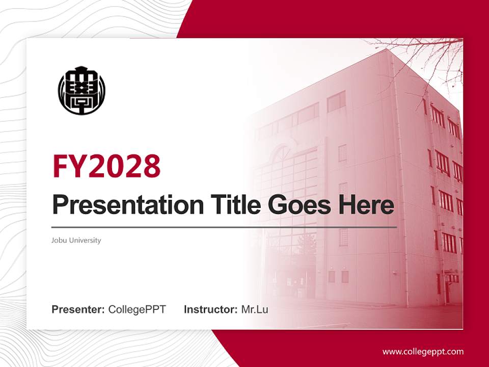 Jobu University Academic Presentation/Research Findings Report PPT Template4:3 ratio PPT effect preview image5