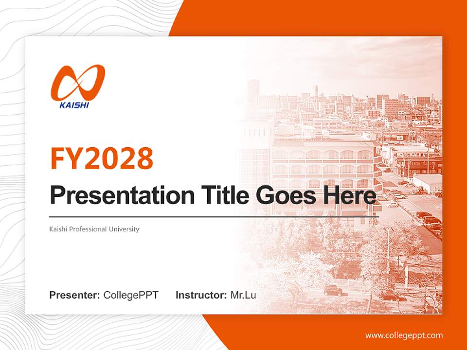 Kaishi Professional University Academic Presentation/Research Findings Report PPT Template4:3 ratio PPT effect preview image5