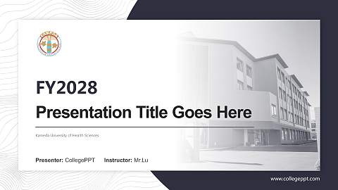 Kameda University of Health Sciences Academic Presentation/Research Findings Report PPT Template