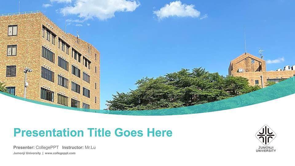 Jumonji University Course/Courseware Creation PPT Template16:9 ratio PPT effect preview image
