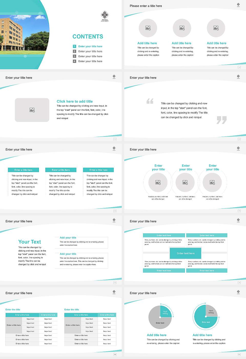 Jumonji University Course/Courseware Creation PPT Template16:9 ratio PPT effect preview image2