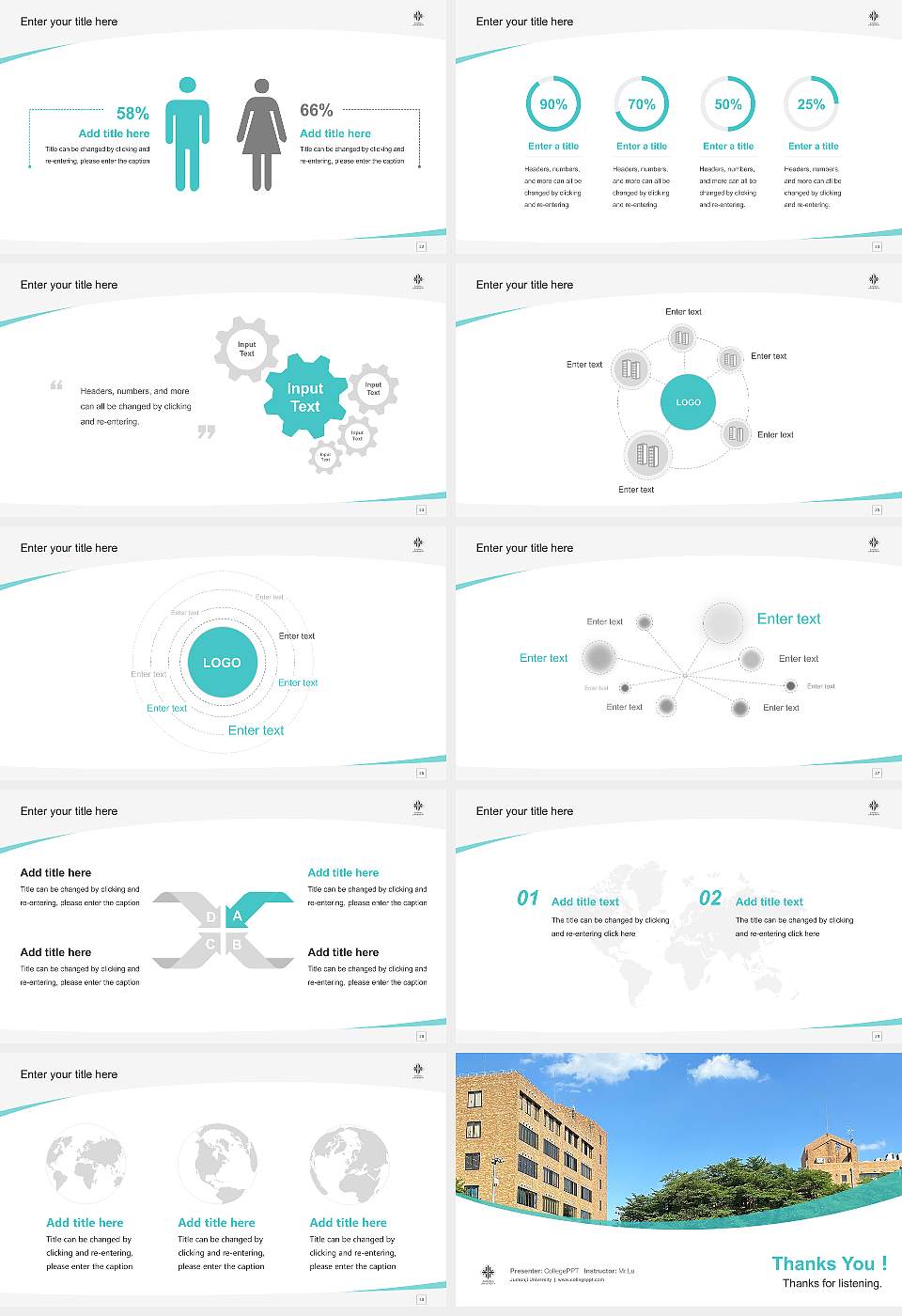 Jumonji University Course/Courseware Creation PPT Template16:9 ratio PPT effect preview image4