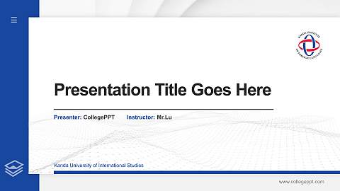Kanda University of International Studies Thesis Proposal/Graduation Defense PPT Template