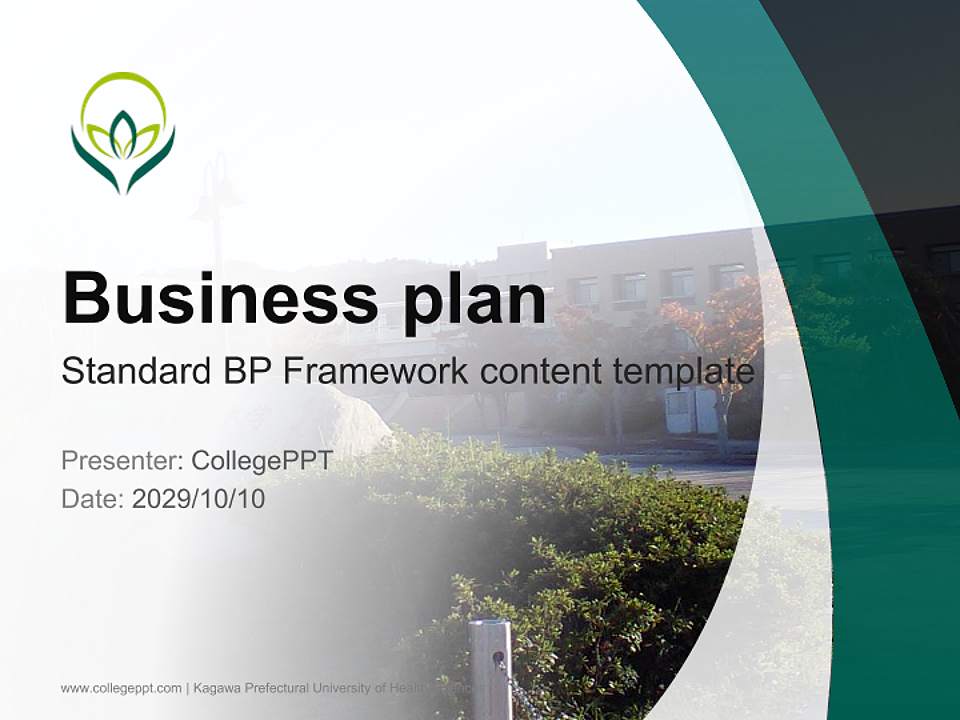 Kagawa Prefectural University of Health Sciences Competition/Entrepreneurship Contest PPT Template4:3 ratio PPT effect preview image9