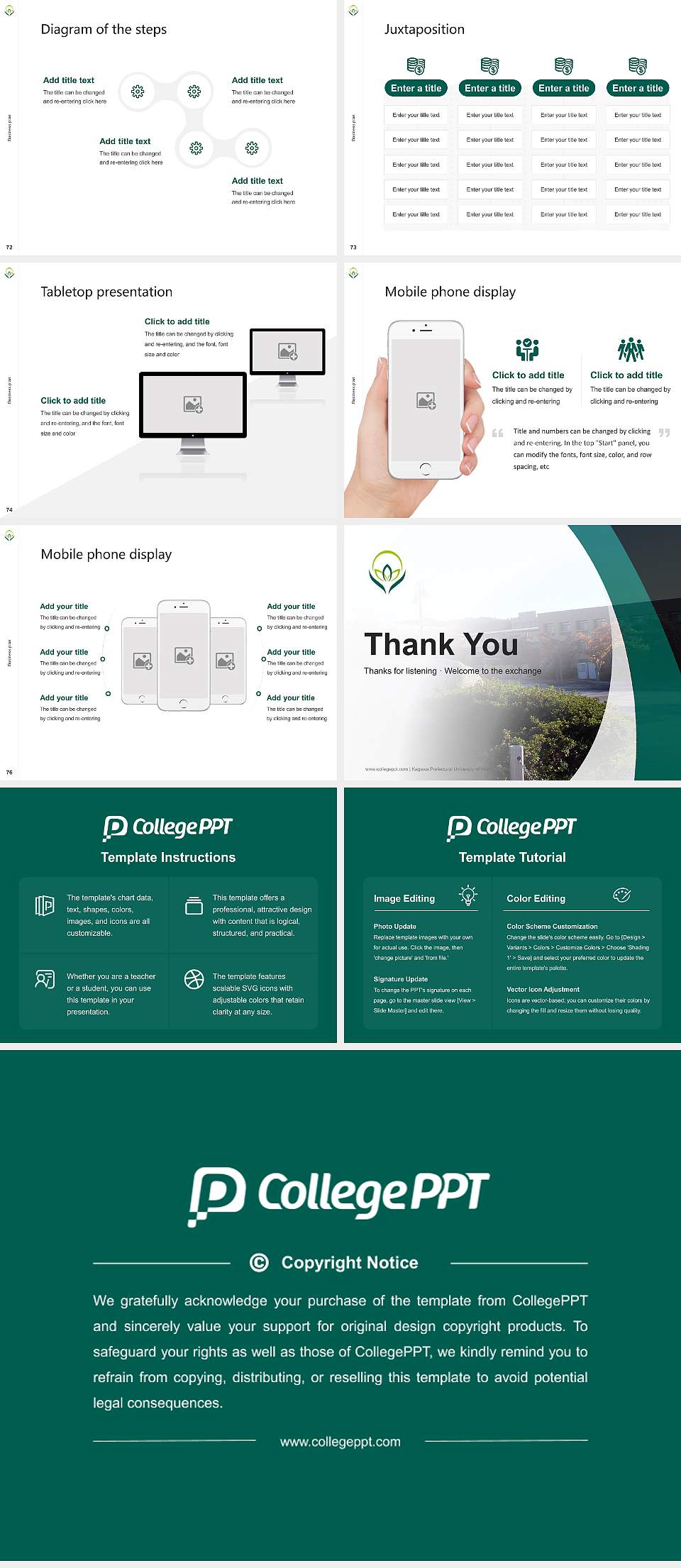 Kagawa Prefectural University of Health Sciences Competition/Entrepreneurship Contest PPT Template4:3 ratio PPT effect preview image9