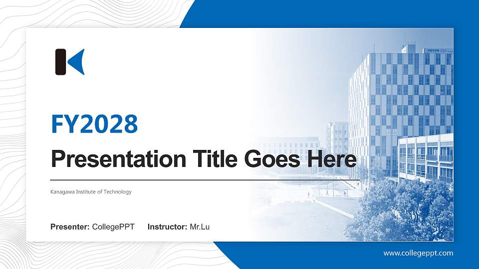 Kanagawa Institute of Technology Academic Presentation/Research Findings Report PPT Template16:9 ratio PPT effect preview image