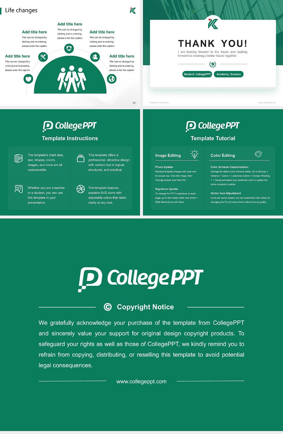 Kagoshima University National Scholarship Defense PPT Template4:3 ratio PPT effect preview image4