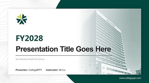 Jikei University of Health Care Sciences Academic Presentation/Research Findings Report PPT Template
