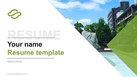 Kagawa University Resume PPT Template
