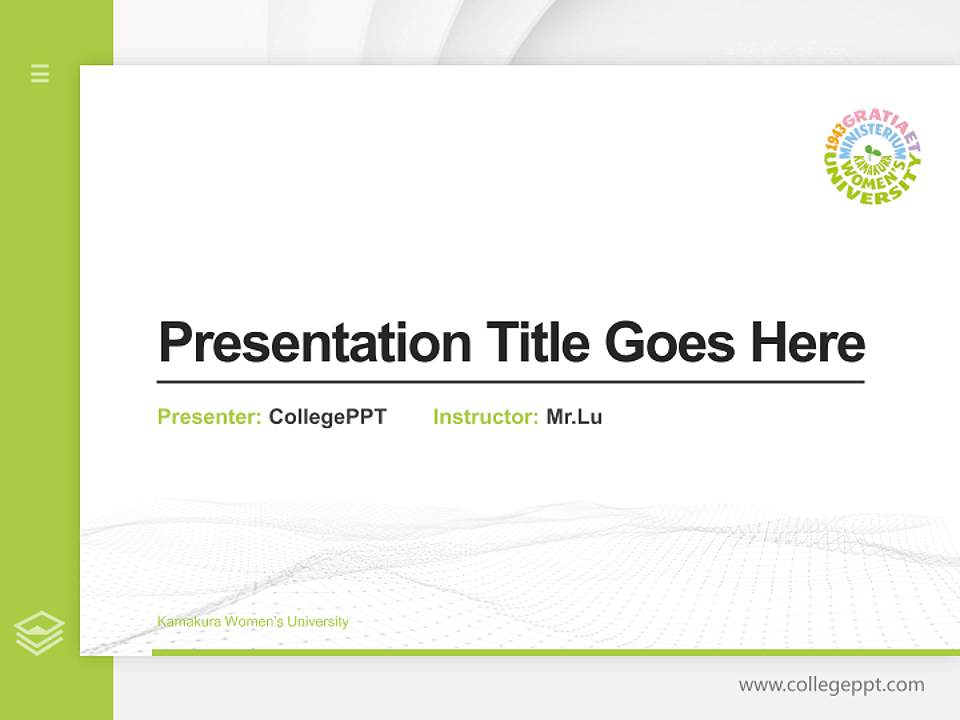 Kamakura Women’s University Thesis Proposal/Graduation Defense PPT Template4:3 ratio PPT effect preview image5