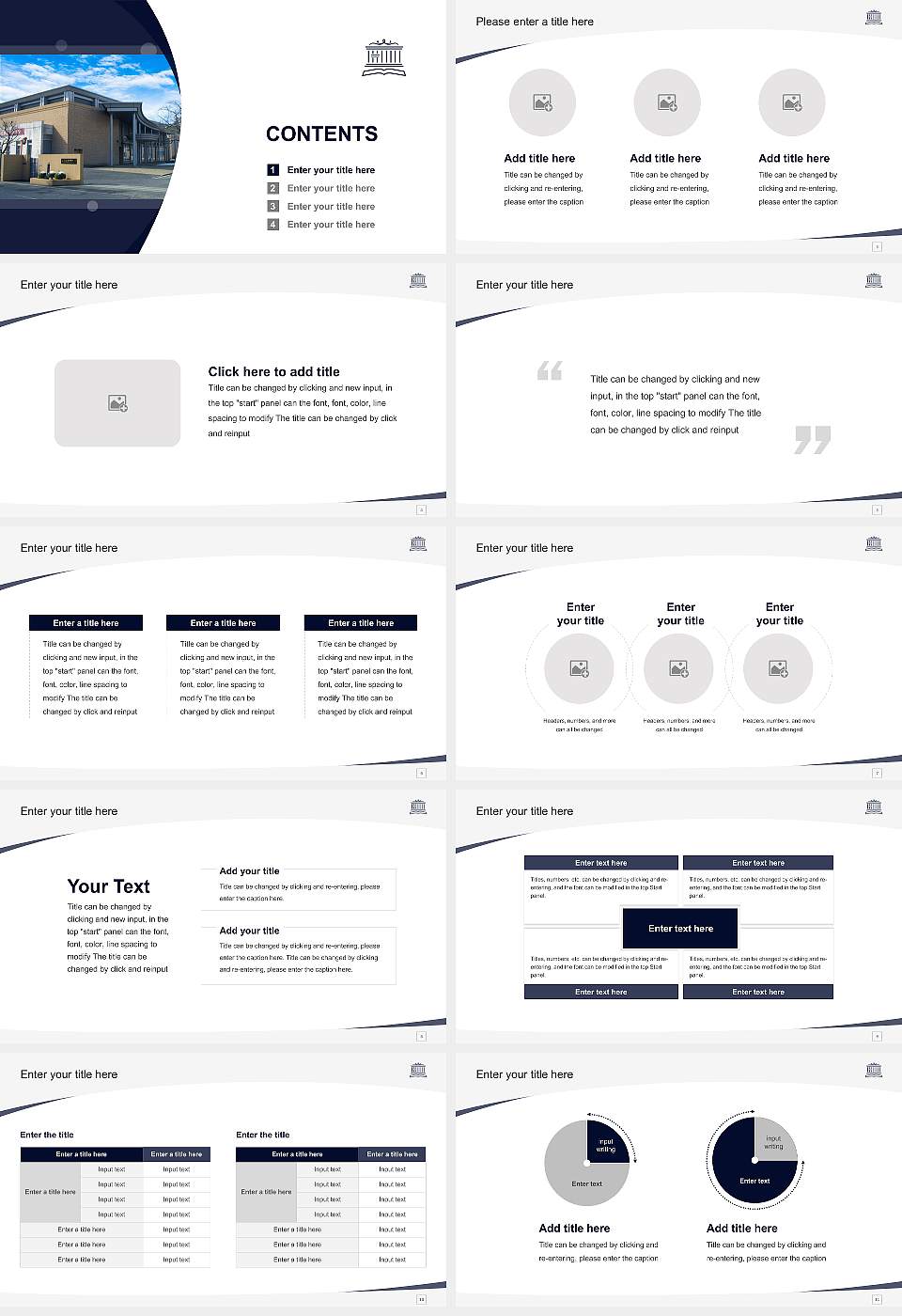Kaichi International University Course/Courseware Creation PPT Template16:9 ratio PPT effect preview image2