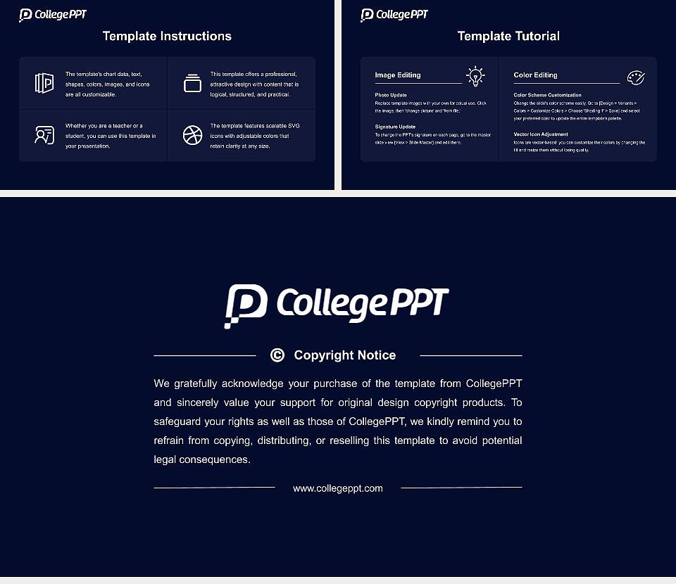 Kaichi International University Course/Courseware Creation PPT Template16:9 ratio PPT effect preview image5