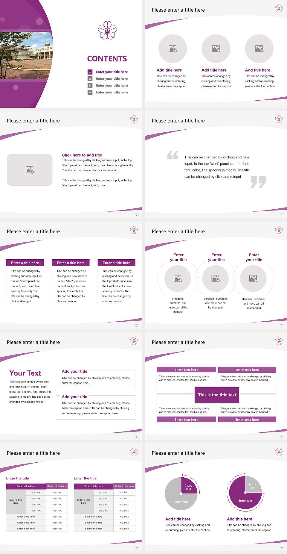 Jissen Women’s University Course/Courseware Creation PPT Template4:3 ratio PPT effect preview image2