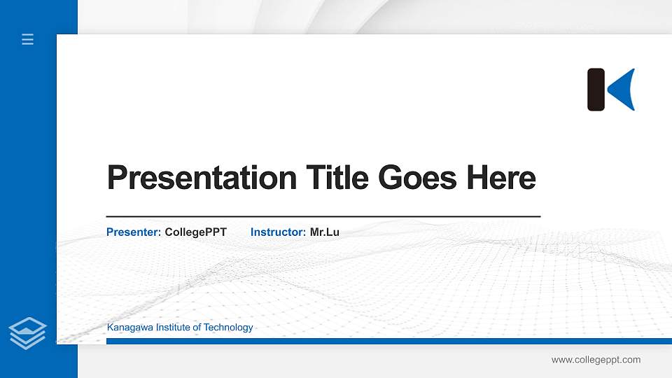 Kanagawa Institute of Technology Thesis Proposal/Graduation Defense PPT Template16:9 ratio PPT effect preview image