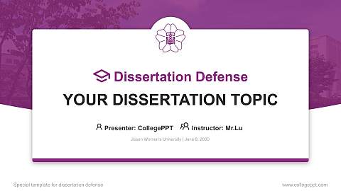 Jissen Women’s University Graduation Thesis Defense PPT Template