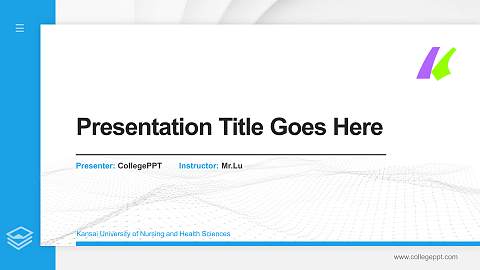Kansai University of Nursing and Health Sciences Thesis Proposal/Graduation Defense PPT Template