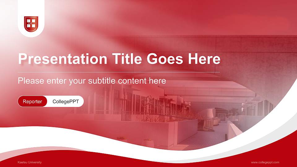 Kaetsu University Lecture Sharing and Networking Event PPT Template16:9 ratio PPT effect preview image