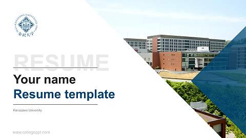 Kanazawa University Resume PPT Template