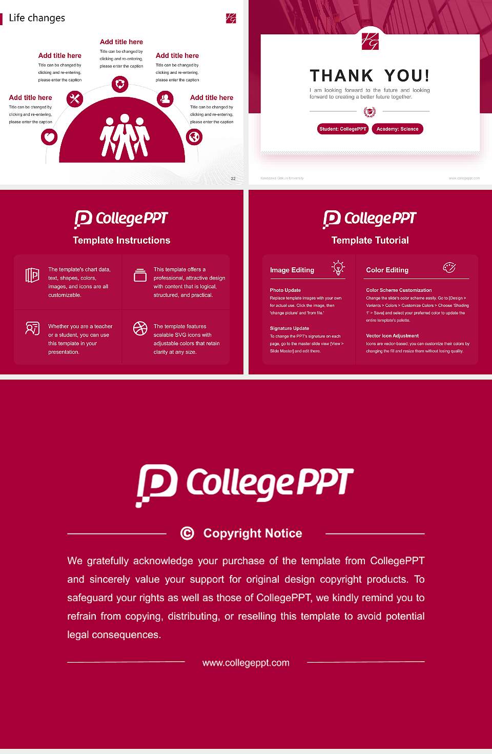 Kanazawa Gakuin University National Scholarship Defense PPT Template4:3 ratio PPT effect preview image4