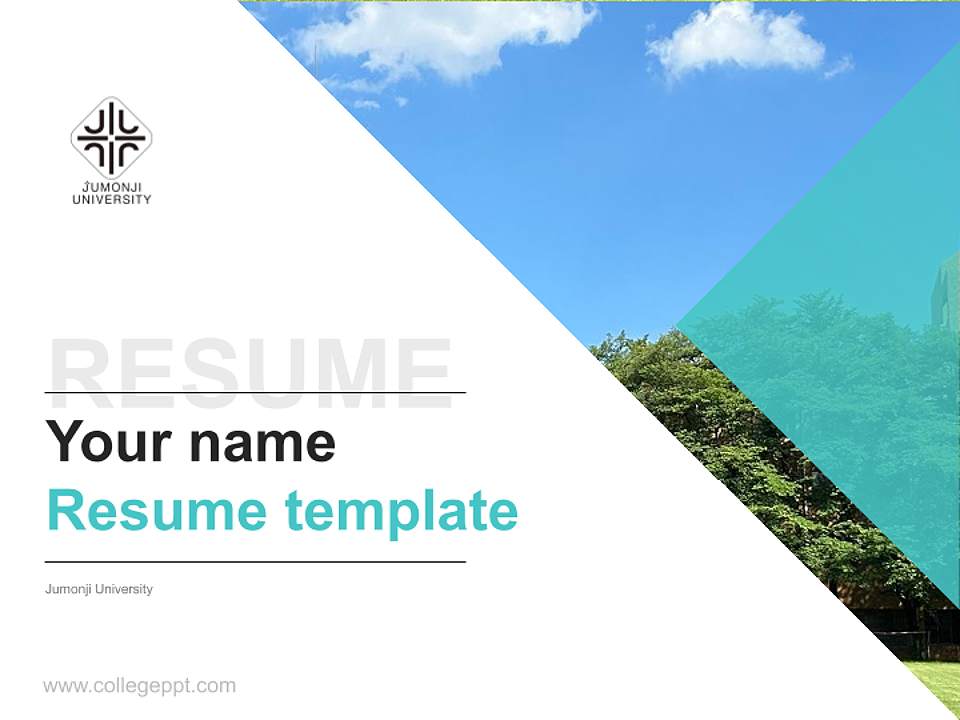 Jumonji University Resume PPT Template4:3 ratio PPT effect preview image5