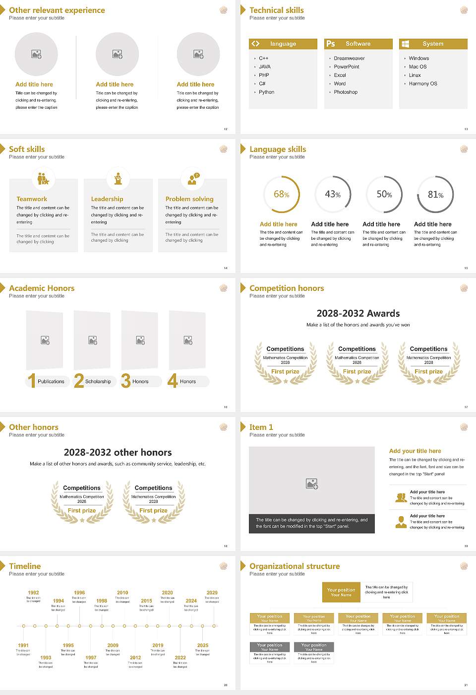 Japan University of Economics Resume PPT Template16:9 ratio PPT effect preview image3