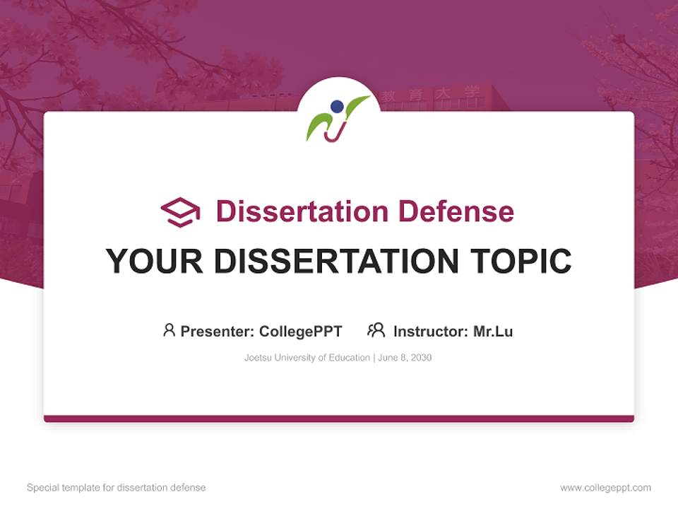 Joetsu University of Education Graduation Thesis Defense PPT Template4:3 ratio PPT effect preview image7